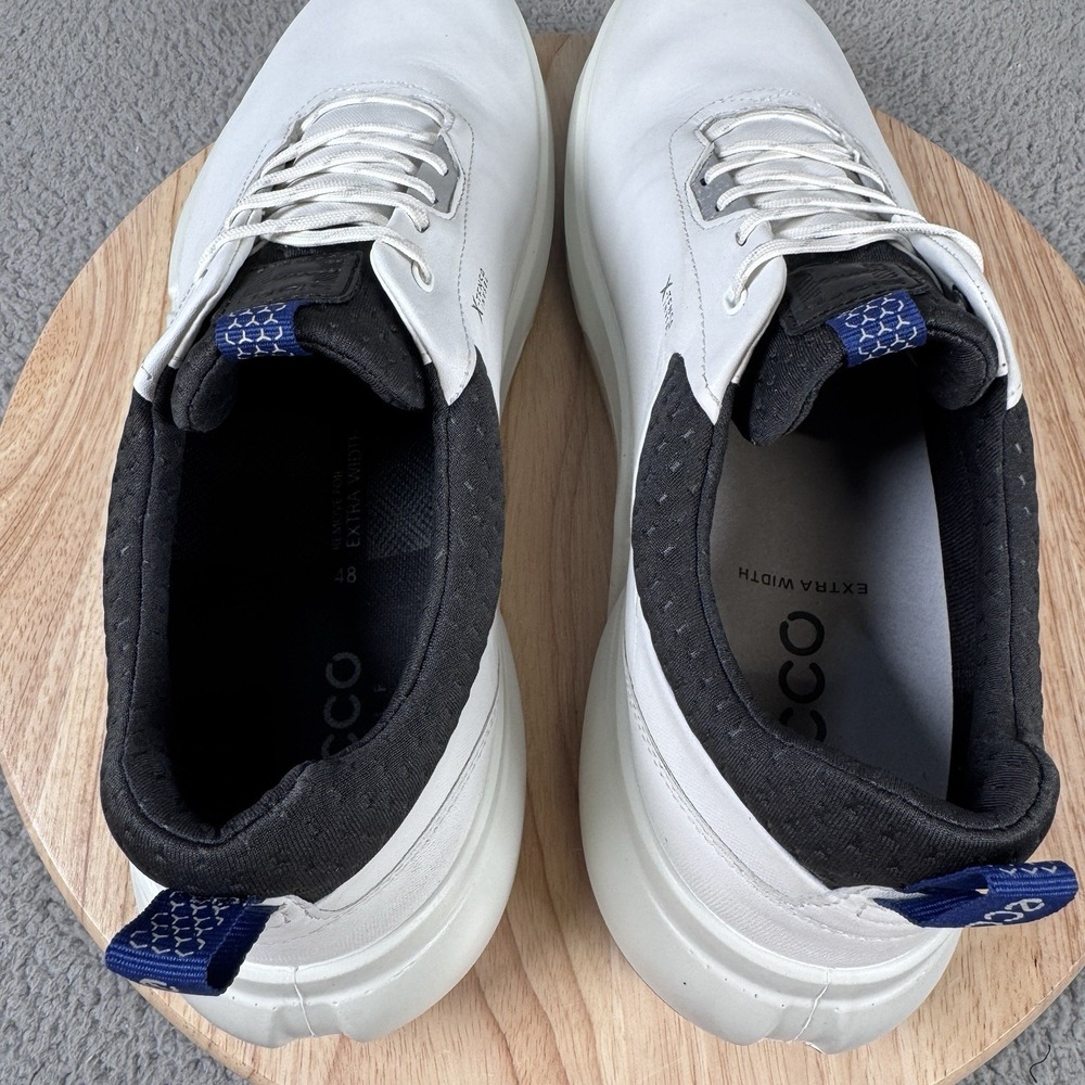 ECCO BIOM H4 Men's Size 14-14.5 EU 48 White GTX Gore-Tex Leather Golf Shoes - Picture 13 of 14